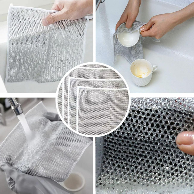 اسکاچ و دستمال توری مدل دو لایه بسته 5 عددی